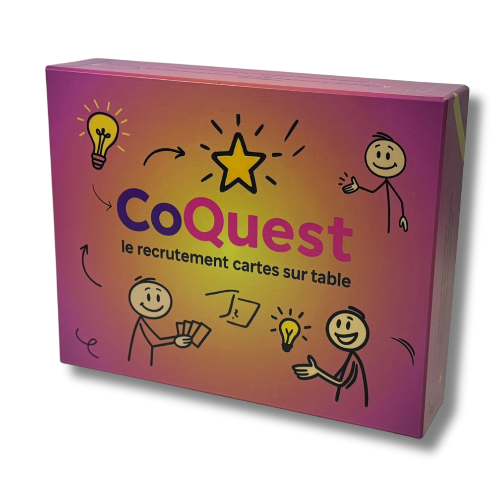 La boîte de jeu CoQuest — outil de recrutement par le jeu pour TPE/PME
